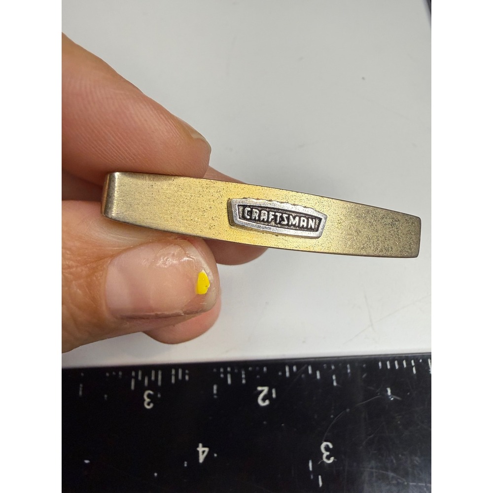 Craftsman Anson Tie Clip Gold Tone Vintage Logo Emblem Mens Accessory